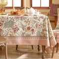 thumbnail image 2 of Linen Floral Tablecloth,Decorative Thick French Table Cloth Rectangle Square for Kitchen Dining 60"*102", 2 of 6