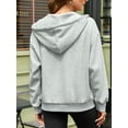 thumbnail image 6 of Sociala Long Sleeve Hooded Sweatshirts Pockets Jacket Coat for Womens Full Zip Up Hoodie, 6 of 6
