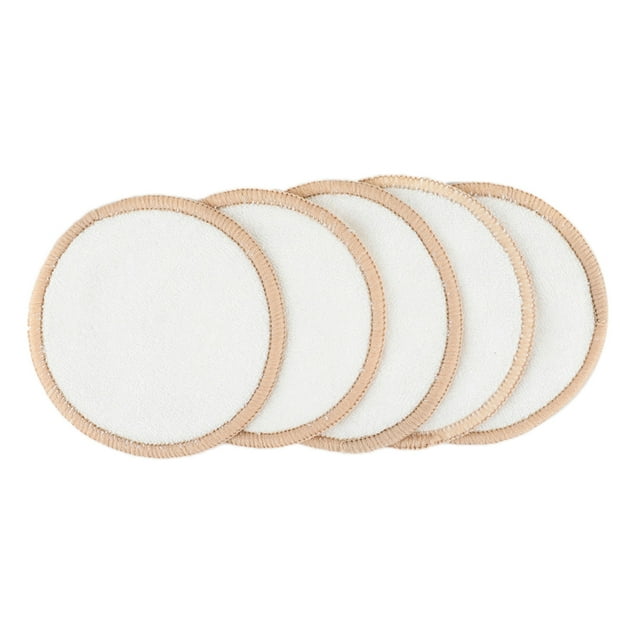 Almohadillas de eliminación de maquillaje de 5 piezas Almohadillas de eliminación de maquillaje reutilizables Almohadillas de limpieza facial de bambú Tela