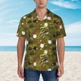thumbnail image 4 of Daiia Gnomes Playing in the Garden Hawaiian Shirt for Men Gentle Cotton Regular Short Sleeve Casual-Small, 4 of 9