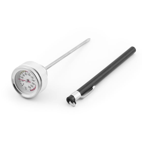 M20x2.5 Oil Temp Temperature Gauge Filler Cap with Probe For Motorcycle Silver