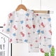 thumbnail image 1 of Conjunto de pijamas de algodón para niños y niñas, ropa transpirable de manga larga con diseño de gato, conejo y Animal, ideal para el verano, 1 of 4