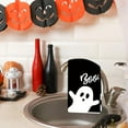 thumbnail image 5 of Halloween Kitchen Towel 18 x 26 Inch Black White Ghost Dishcloth Scary Hand Drying Tea Towel for Halloween Baking Cooking Home Kitchen Decor Housewarming Gift, 2Pcs, 5 of 6