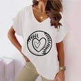thumbnail image 2 of Summer Casual Linen Tops for Women July 4th Print Oversized Fit V Neck Short Sleeve T Shirts Loose Festive Tees (XX-Large, White 03), 2 of 4