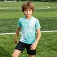 thumbnail image 2 of LIIPEE Summer Outfits For Boys Athleisure Fashion Graphic Short Sleeve Tees Solid Color Shorts 2 Piece Set Kids Quick Drying Breathable Sports Outfit Sets,5-6 Years, 2 of 6
