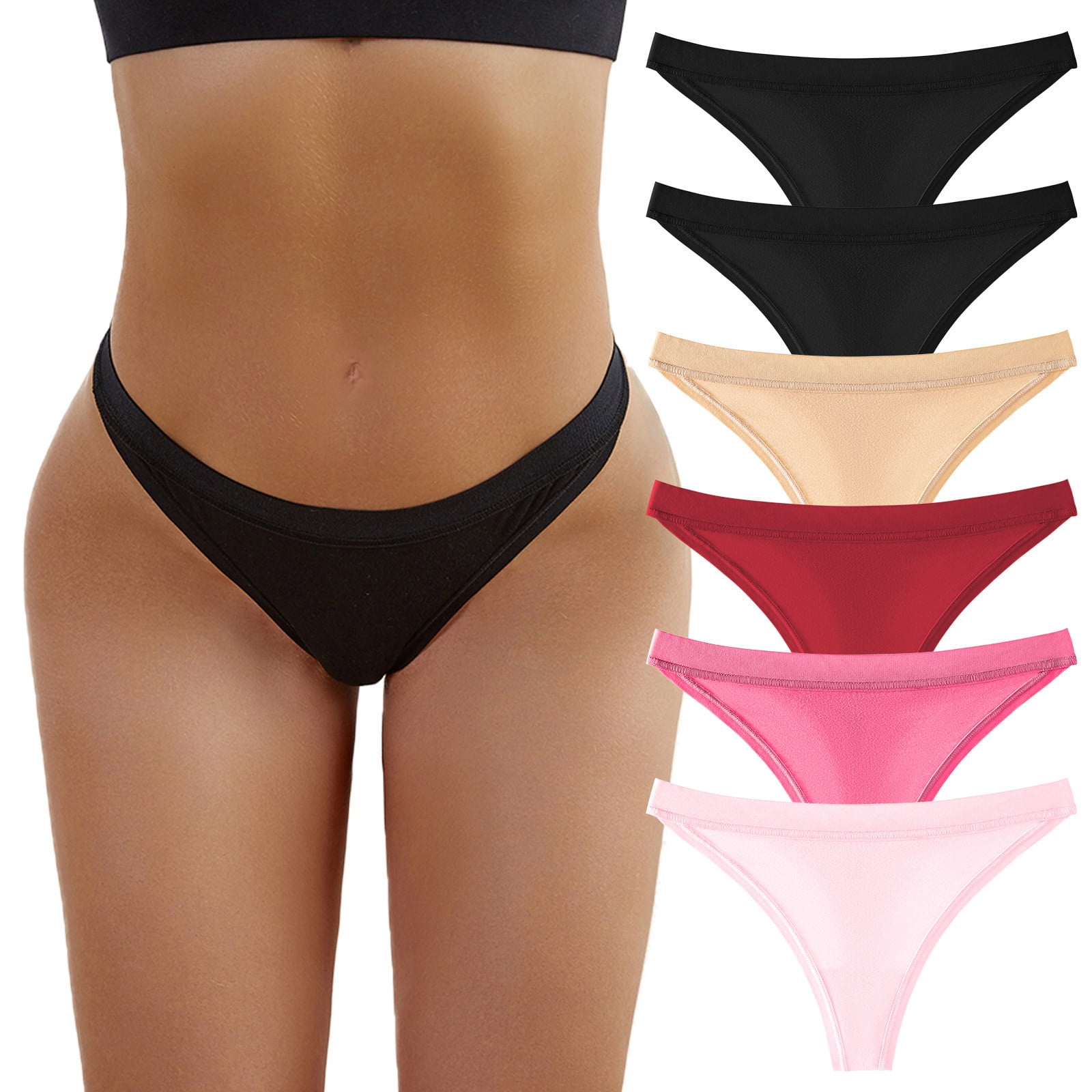 adviicd Nylon Panties for Women Women's Underwear, High Waist Cotton  Breathable Full Coverage Panties Brief Regular and Plus Size BK1 Small 
