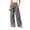 Grey, variant on Womens Linen Wrap Pants Thai Fisherman Yoga Beach Hippie Lightweight Gauze Loose Pant Summer Business Casual Trousers (Khaki, XL)