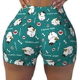 thumbnail image 2 of Fuzoiu Love Dog Print Women's Workout Shorts,Workout Biker Shorts Women,Exercise Fitness Shorts,Scrunch Short, Athletic Shorts for Gym Yoga Running Sport Active-XX-Large, 2 of 8