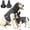 Gray, variant on Amztom Dog Anxiety Vest, Calming Jacket with Head Cover & Reflective Strips, Breathable Anxiety Relief Shirt for Thunderstorms Fireworks Travel Separation (Gray,M)