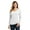 White, variant on Port & Company Ladies Long Sleeve Fan Favorite V-Neck Tee