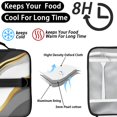 thumbnail image 4 of Black and Gold Marble Pattern Insulated Lunch Bag with Shoulder Strap and Bottle Holder,Bento School Lunch Bag Box,11x9.5x3.5 Inches, 4 of 5