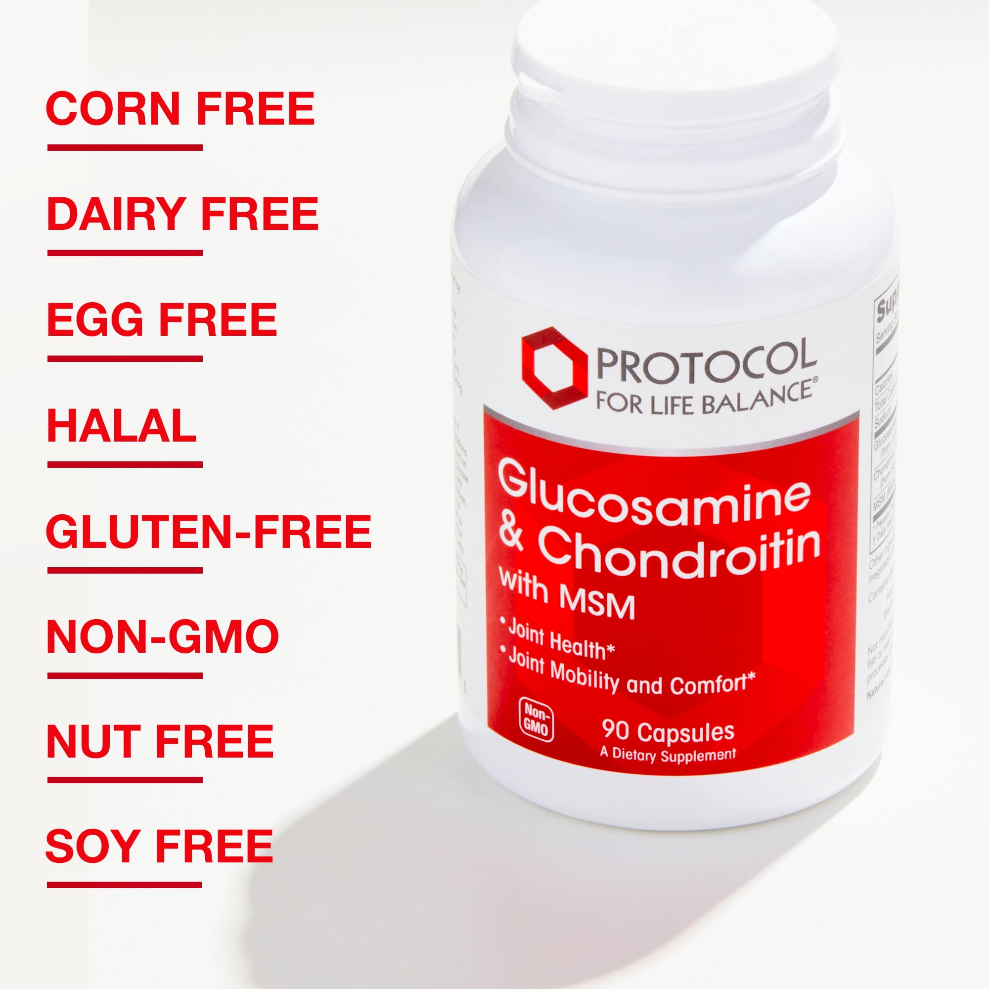 Protocol For Life Balance - Glucosamine and Chondroitin with MSM - 90 Capsules