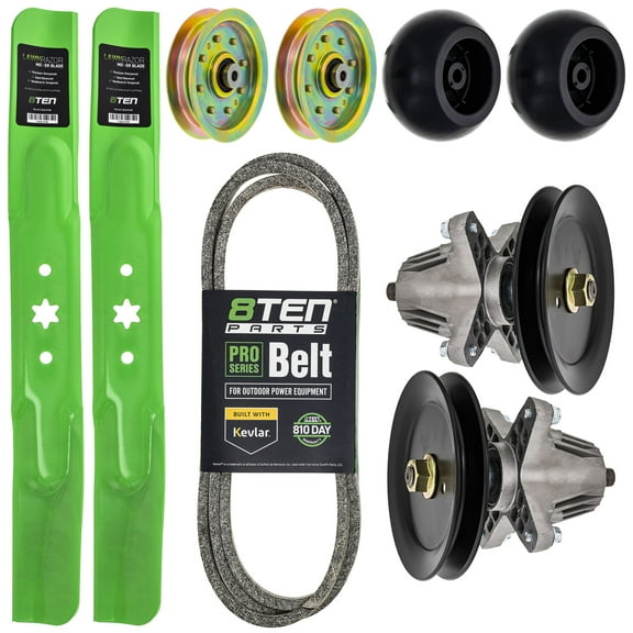 8TEN Deck Kit Blade Spindle Belt Idler Deck Wheels for Troy Bilt Bronco MK1013514