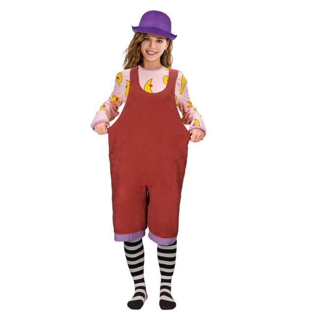 Traje de disfraz holgado, mamelucos, camisa con forma de luna, pantalones con babero