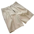 thumbnail image 2 of Men's 7-Inch Pleated Dress Shorts, Button & Zipper Closure Casual Linen Chino Shorts, Relaxed Fit Straigh Leg Summer Beach Golf Shorts with Side Pockets Khaki, 2 of 5