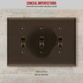 thumbnail image 3 of ENERLITES Triple Light Switch Wall Plate, Toggle Switch Plate, Gloss Finish, 3-Gang Mid-Size 4.88" x 6.77", Unbreakable Polycarbonate Thermoplastic, UL Listed, 8813M-BR, Brown, 3 of 5