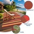 thumbnail image 7 of HIWEAVER 9' x 12' Orange/Yellow Outdoor Rug PP Plastic Straw Woven Waterproof Patio Rug with Border Portable Outside Carpet for Balcony Deck Picnic Garden Decor, 7 of 7