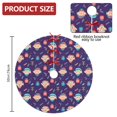 thumbnail image 2 of 30 Inch Christmas Tree Skirt – Velvet Plush Tree Mat, Soft Thickened Polyester with Red Ties, Single-Sided Printing, Available in 30in/36in/48in, Perfect for Holiday Xmas Tree Decoration, 2 of 7