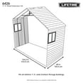 thumbnail image 7 of 60 Inch Extension Kit for 11 ft. Lifetime  Polyethylene Sheds with 2 Windows, 51 Sq. ft., Tan (6426), 7 of 7