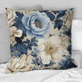thumbnail image 2 of Designart "Radiant Blue And White Floral Beauty II" Floral Printed Throw Pillow, 2 of 5