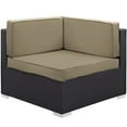 thumbnail image 2 of Corner Lounge Chair, Set of 2, Brown, Wicker Rattan, Outdoor Patio Balcony Cafe Bistro Garden Hospitality Restaurant, Modern Contemporary, HB36945, 2 of 4