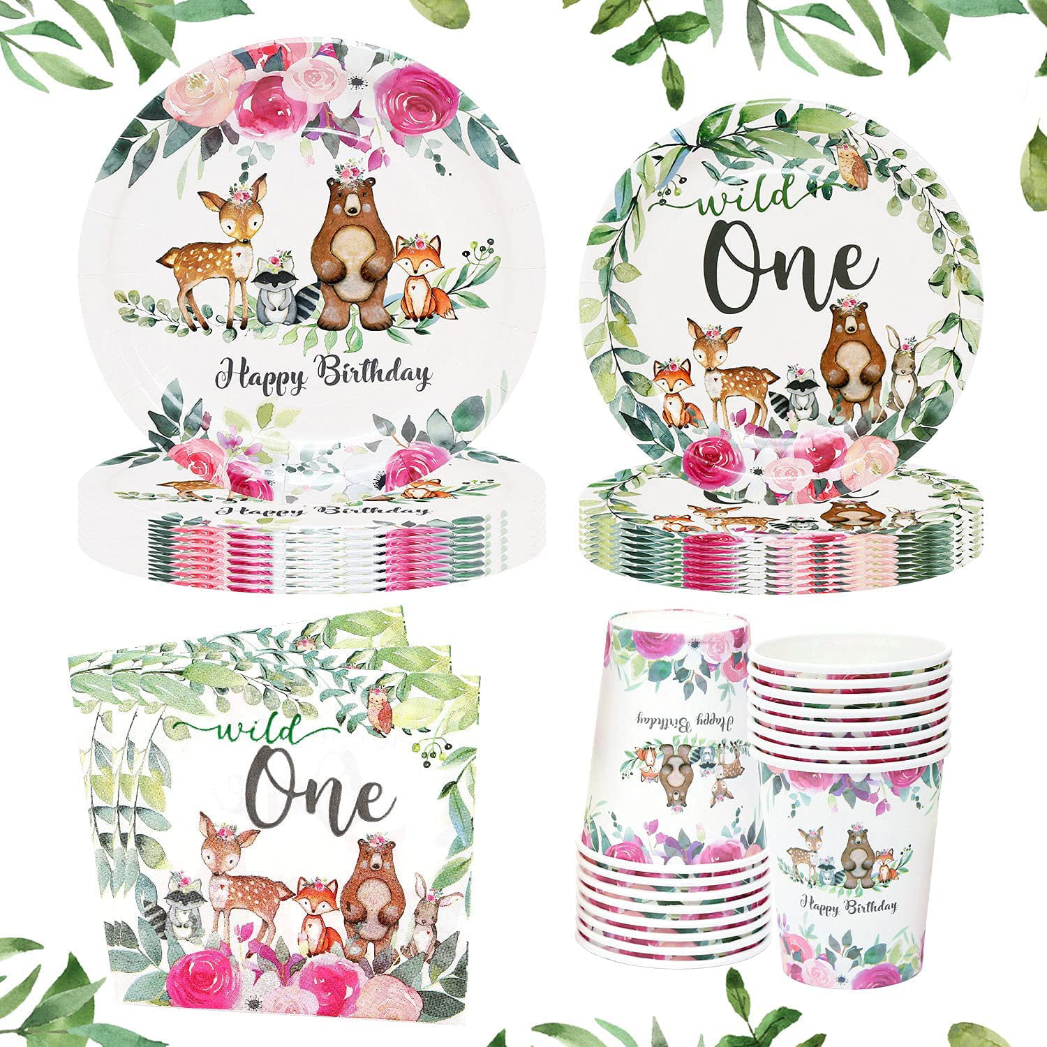 Woodland Critters Creatures 1st Birthday Party Supplies 