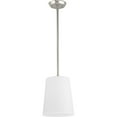 thumbnail image 4 of Progress Lighting Clarion 1-Light Pendant, Brushed Nickel, Etched Glass Shade, 4 of 15