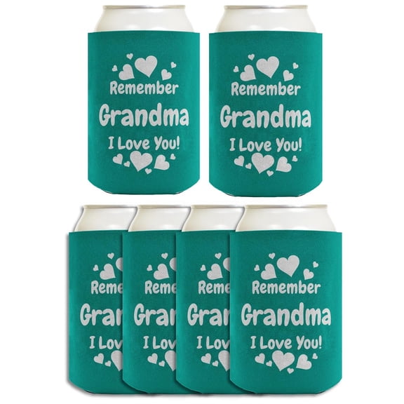 Inspirational Gift For Grandma Remember Grandma I Love You 6-Pack Can Drink Sleeves
