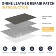 thumbnail image 3 of Parche reparador de piel Onine de 7,6 x 152 cm para muebles, color gris, 3 of 6