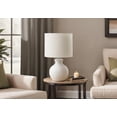 thumbnail image 2 of Lighting - 16"h - Table Lamp - White Resin - Ivory/Cream Shade - Contemporary, 2 of 3