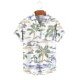 thumbnail image 6 of LIBRCLO Mens Short Sleeve Shirts Quick Dry Casual Button Down Shirts Fashion Summer Vacation Hawaiian Beach Tops Green M, 6 of 6
