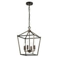 thumbnail image 2 of Warehouse of Tiffany Buelex 4 Light 12 inch Oil-Rubbed Bronze Lamp Post Lantern Style Iron Chandelier, 2 of 5