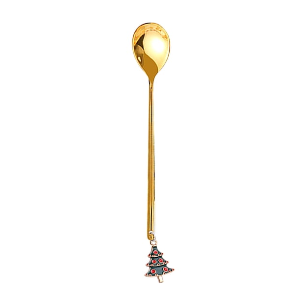 Decoraciones navideñas para el hogar Tenedor de café de metal Cuchara agitadora Decoraciones de mesa navideñas Año Nuevo Wmkox8yii FHAKJF521