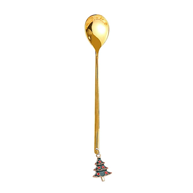 TIMIFIS Forks Kitchen Accessories Home Christmas Decorations Metal Coffee Fork Stirring Spoon Christmas Table Decorations New Year