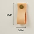 thumbnail image 4 of Mejora de muebles con tiradores de cuero genuino para cajones, pomos de gabinete de material suave de estilo industrial para cocinas y baños, 10 piezas de fácil instalación con tornillos incluidos, 4 of 5