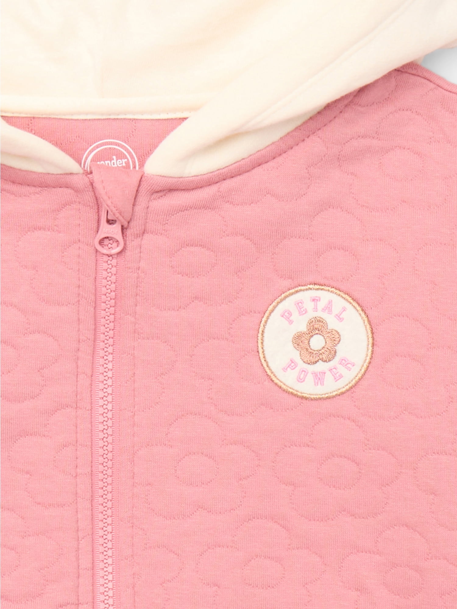 Wonder Nation Little Girls Quilted Zip-Up Bomber Jacket, Sizes 4-10