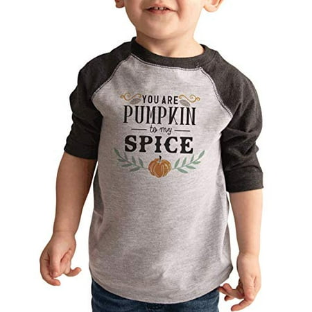 

7 ate 9 Apparel Kids Pumpkin to My Spice Raglan Grey