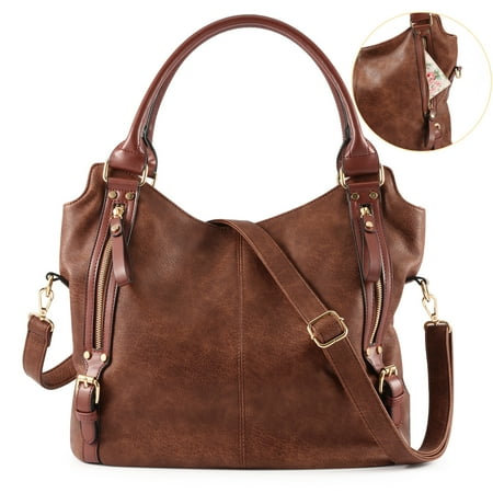Suede Leather Tote Bag - Plambag Women Faux Leather Hobo Handbag Large Tote Purse