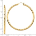 thumbnail image 4 of 14K Yellow Gold Textured Hoop Earrings, 4 of 6