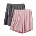 thumbnail image 1 of FNFYFH Clearance Ladies Beach Loose Fit Solid Color Summer Shorts Comfortable Shorts，Pink, 1 of 2