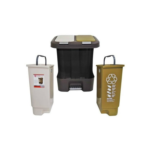 Cesto Bote Basura Doble Mecanismo Organico Inorganico Pedal Namaro