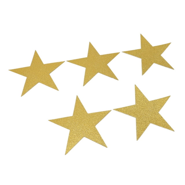 50PCS Glitter Star Paper Cutouts Double Sided, Decoration For Bulletin Board Classroom Wedding Party Premium Paper Sparkling