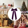 thumbnail image 3 of geerera 16pcs Velvet Christmas Bows for Christmas Tree Wreath Gift Wrap Crafts Wedding Party 4"x8" Ribbon Bow for Snack Bags Baking Candy Bags Home Decoration, 3 of 6