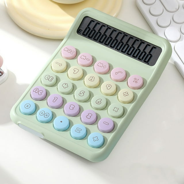 YHDSHY Clearance Items! Campus Dopamine Color Calculator Large Screen 12 Digit Display Office Finance Portable Calculator For Elementary School Students Clearance Sales Today Deals Prime