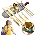 thumbnail image 3 of Picnic Siltware Juego Utensilios Portátiles Viajes Al Aire Libre Conjunto Vajillas Con Estuche Reutilizable para Acampar, 3 of 9