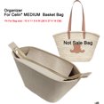 thumbnail image 2 of Organizador de bolsas trapezoidal con tapa Zippzer, forro interior apto para cestas clásicas medianas de hojas de palma y piel de becerro, 26 x 27 x 16 cm, 2 of 5