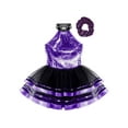thumbnail image 3 of inhzoy Kids Girls Glittery Sequins Splice Leotard with Tutu Mesh Skirts PurplewithHeadwear 8, 3 of 6