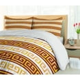 thumbnail image 5 of Ambesonne Retro Duvet Cover Sets, Meanders, 2-King, Redwood Apricot, 5 of 7