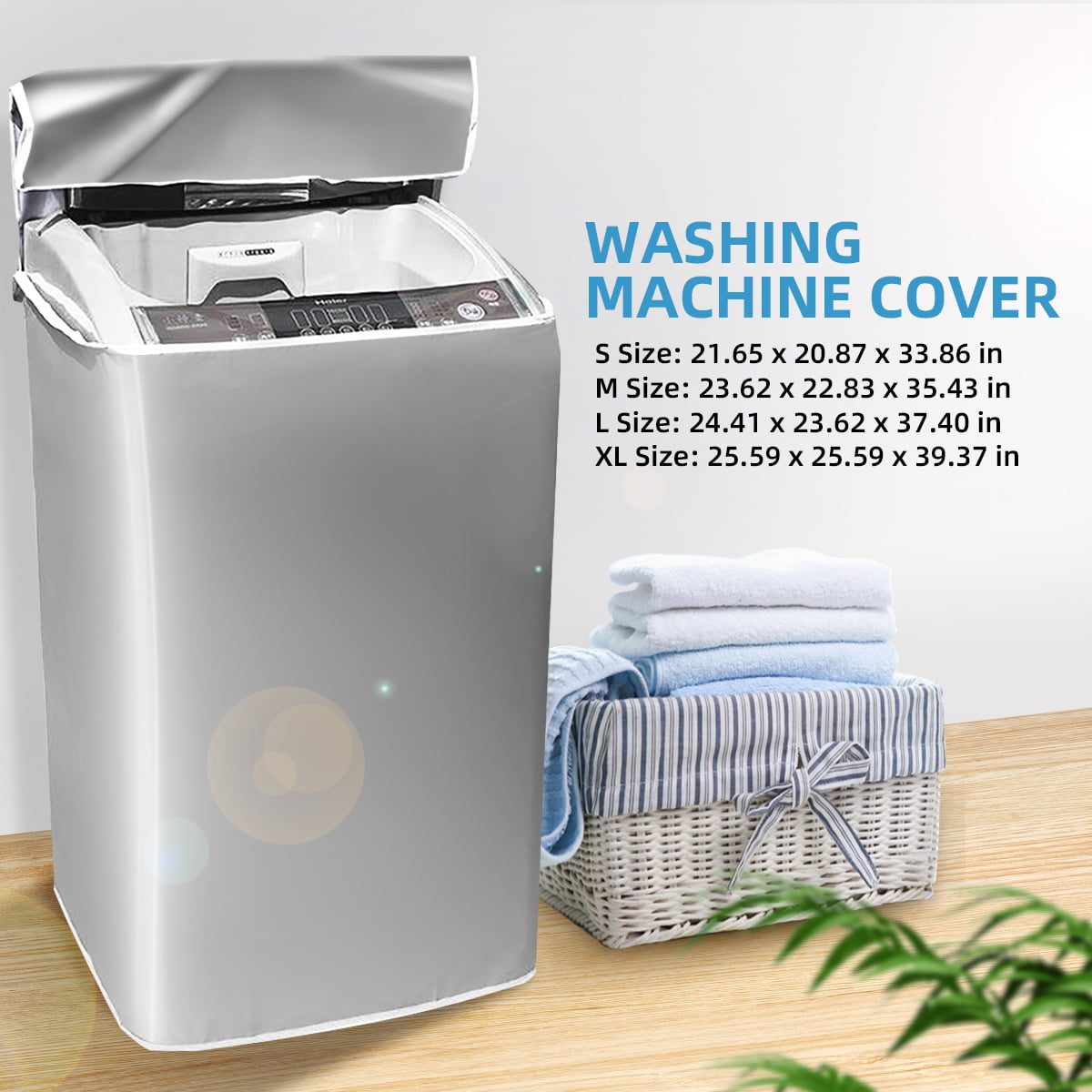 Details about   Transparent Waterproof Washing Machine Cover Sunscreen Home Automatic Impeller 