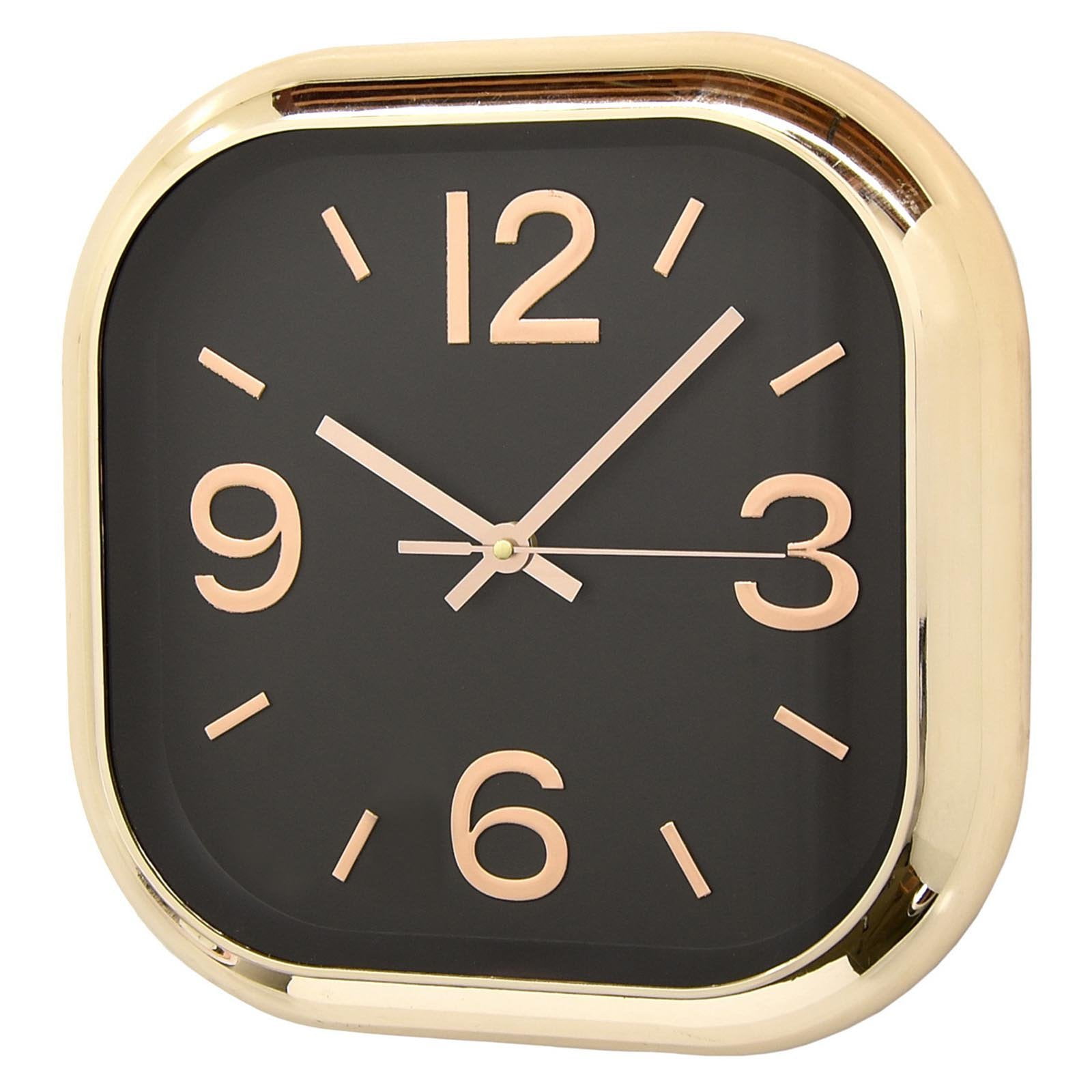 Three Hands Square Wall Clock